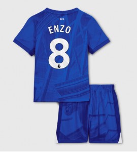 Chelsea Enzo Fernandez #8 Jalkapallovaatteet Lasten Kotipeliasu 2025-26 Lyhythihainen (+ Lyhyet housut)